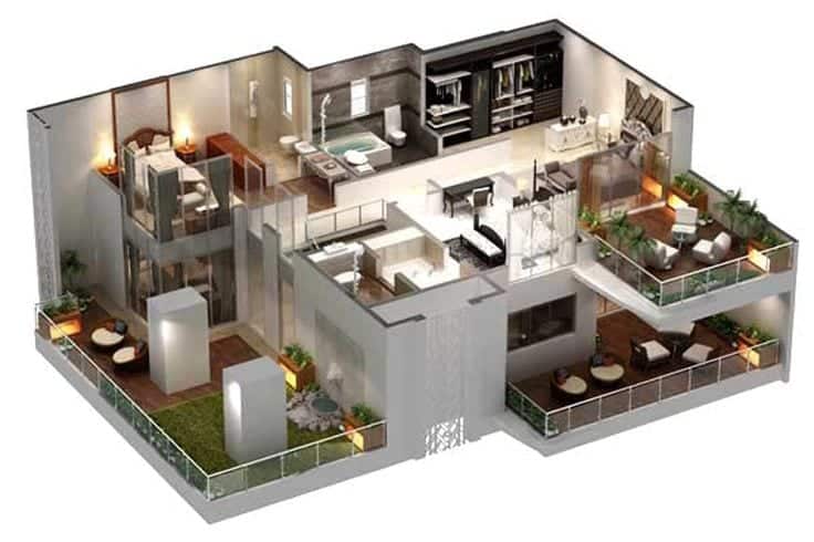 3D Floor Plan Design Services Modeling and Rendering
